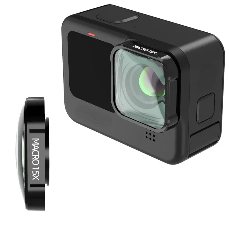 Gopro Action Camera Hero 12 Black - Macro 15X HD Lens Filter for