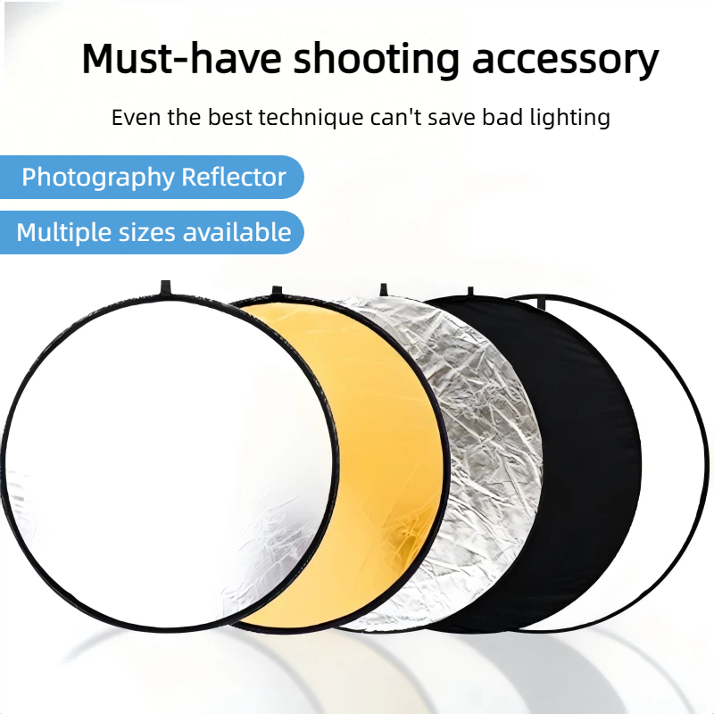 Photography Lighting Portrait - 2-in-1 Dual Sided Gold Silver Reflector