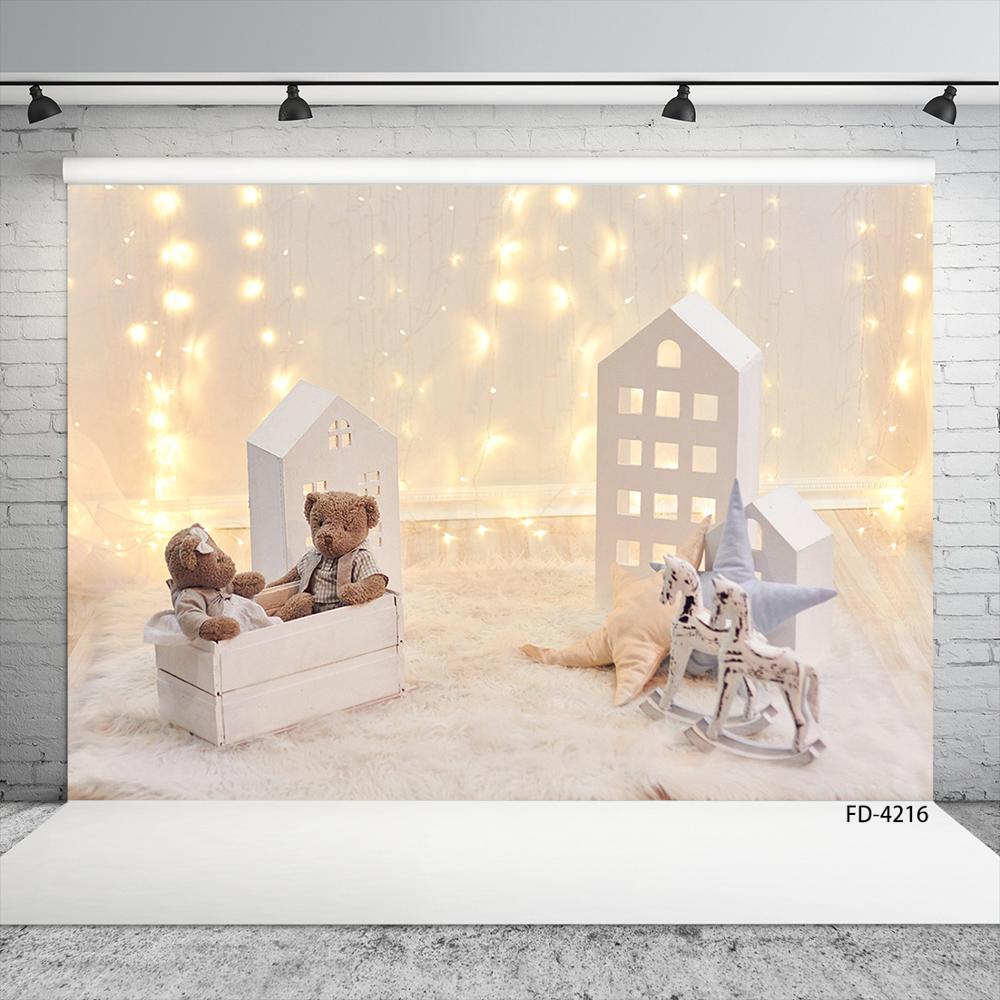 Photography Lighting Portrait - Christmas Light String Toy Bear Horse