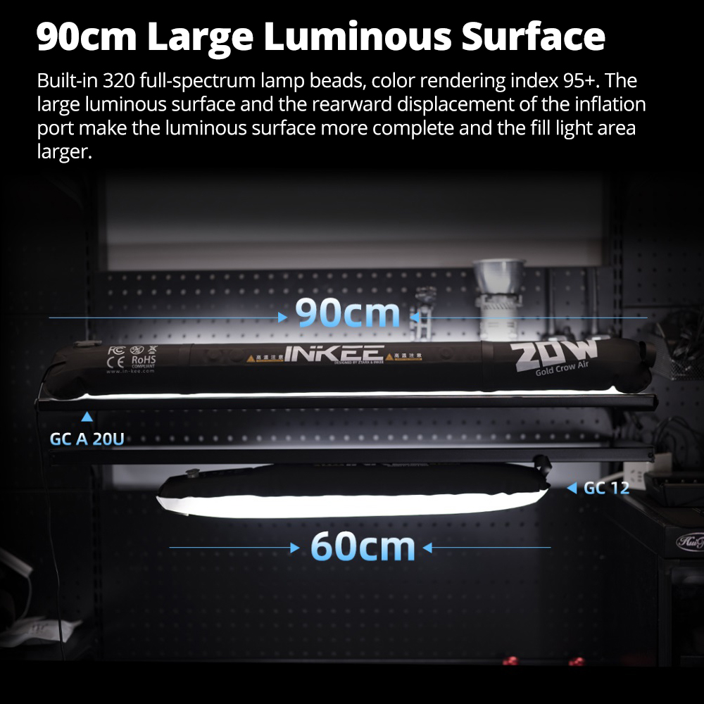 INKEE GCA20U Air Tube LED Ligh - Photography Lighting Options recension och pris