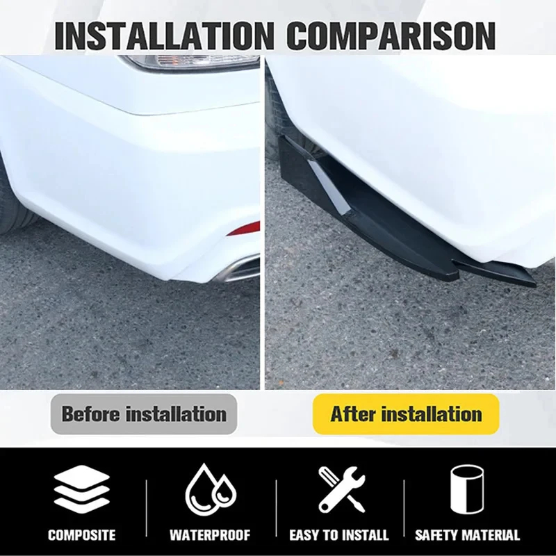 Pair Universal Car Rear Bumper - Diffusion Material Roll recension och pris