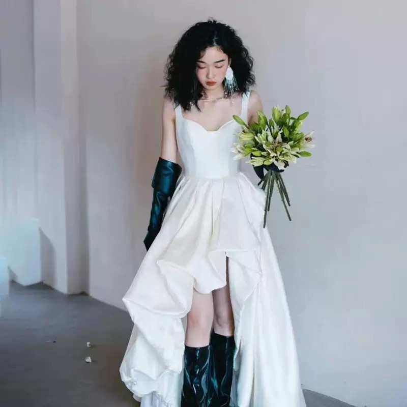 Strap Short Skirt Wedding Dres - Photography Natural Lighting Basics recension och pris
