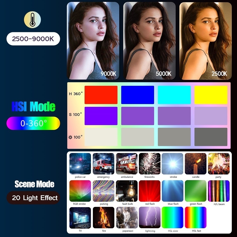 50CM RGB Stick Light Wand Ligh - Photography Types Of Lighting recension och pris