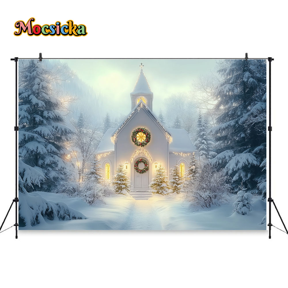 Mocsicka White Christmas Churc - Photography Lighting White Background recension och pris