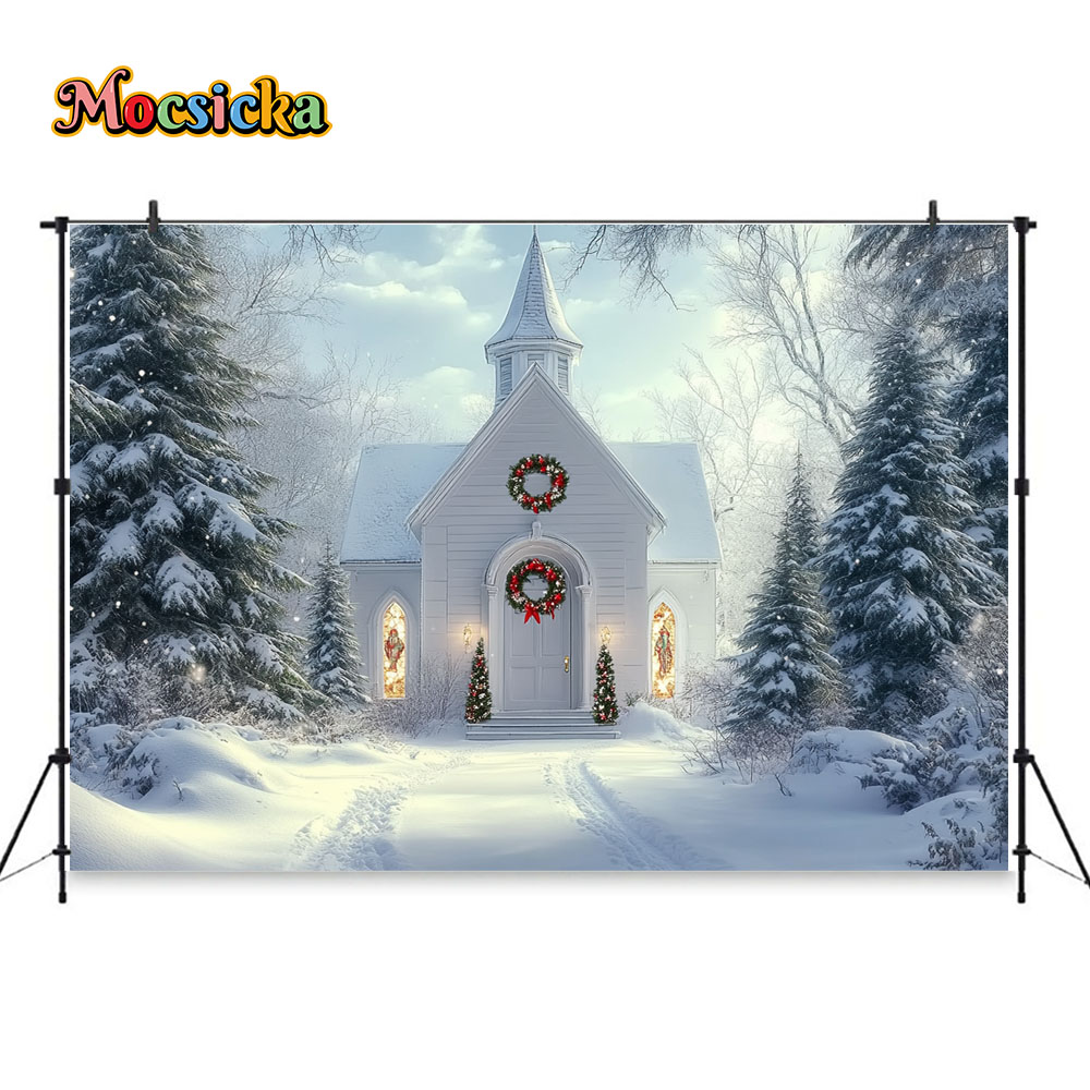 Mocsicka White Christmas Churc - Photography Lighting White Background recension och pris