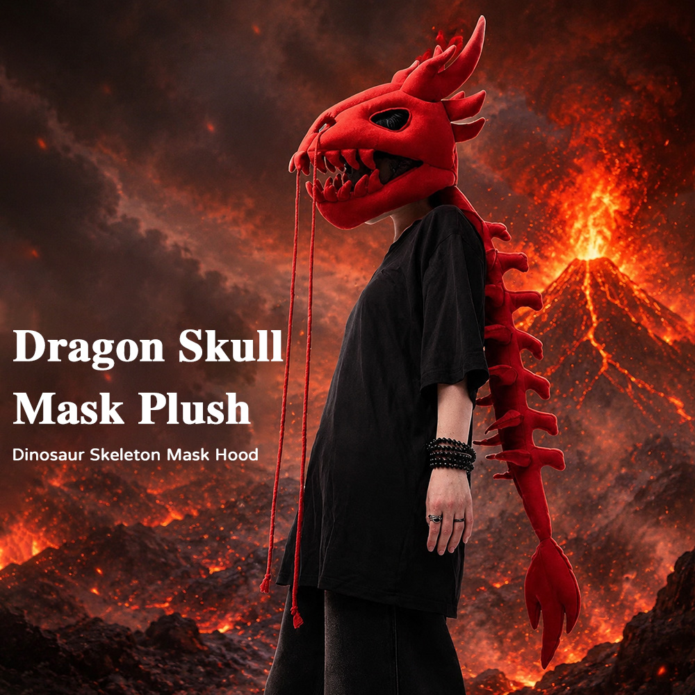 Dragon Skull Spine Plush Hood  - Photography Lighting recension och pris