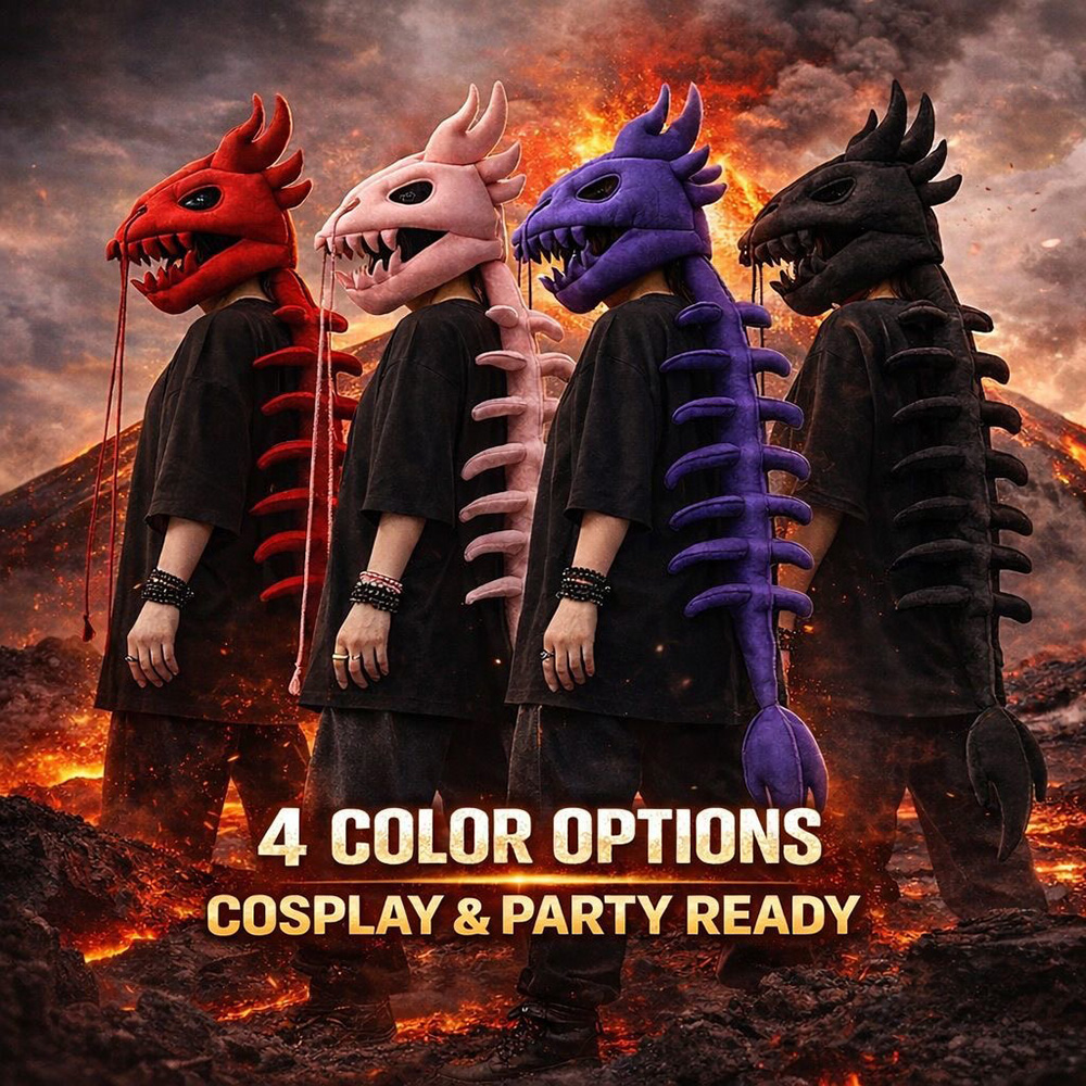 Dragon Skull Spine Plush Hood  - Photography Lighting recension och pris