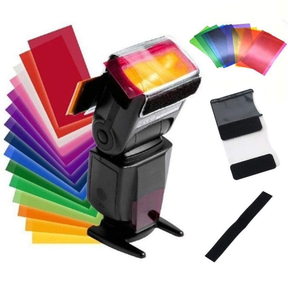 12 Colors Camera Flash Gels Li - Photography Lighting Portrait recension och pris