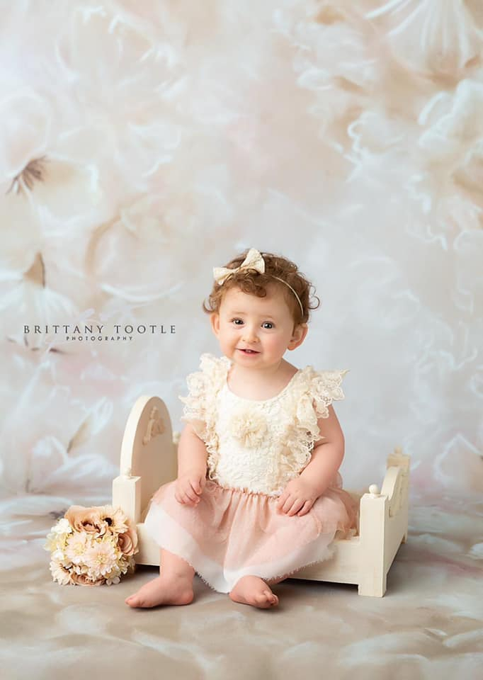 Light Floral Backdrop Kids Gir - Photography Lighting Portrait recension och pris