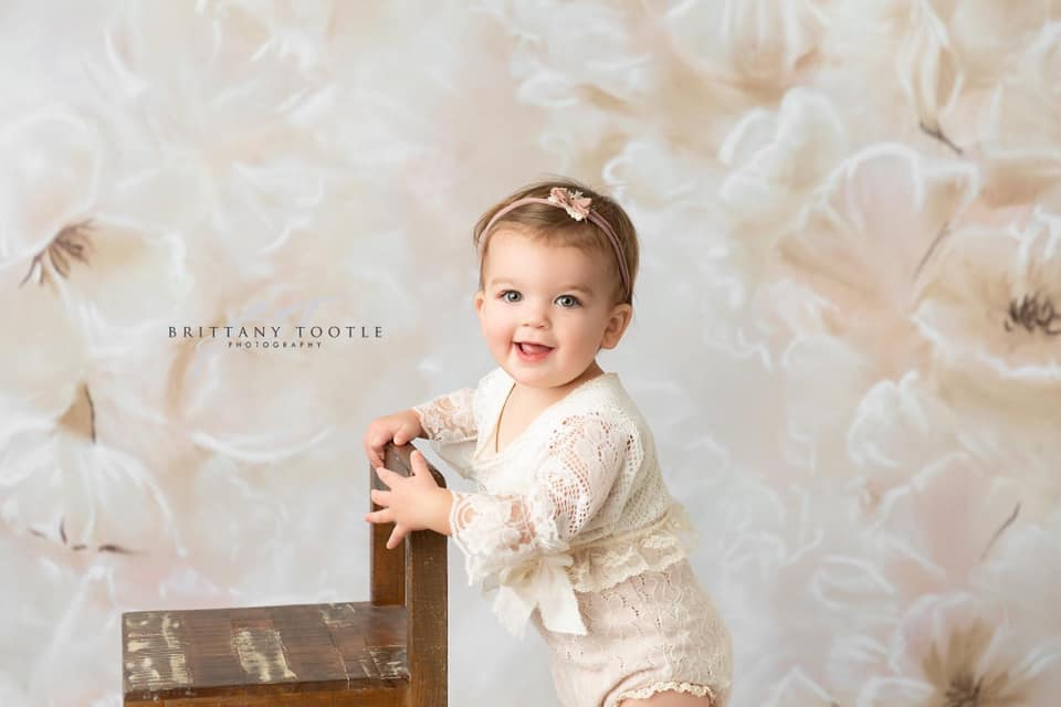 Light Floral Backdrop Kids Gir - Photography Lighting Portrait recension och pris