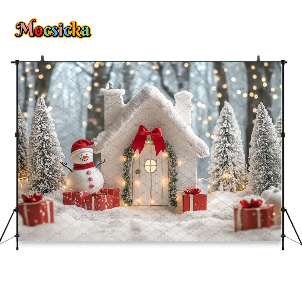 Mocsicka White Christmas House - Photography Lighting White Background recension och pris