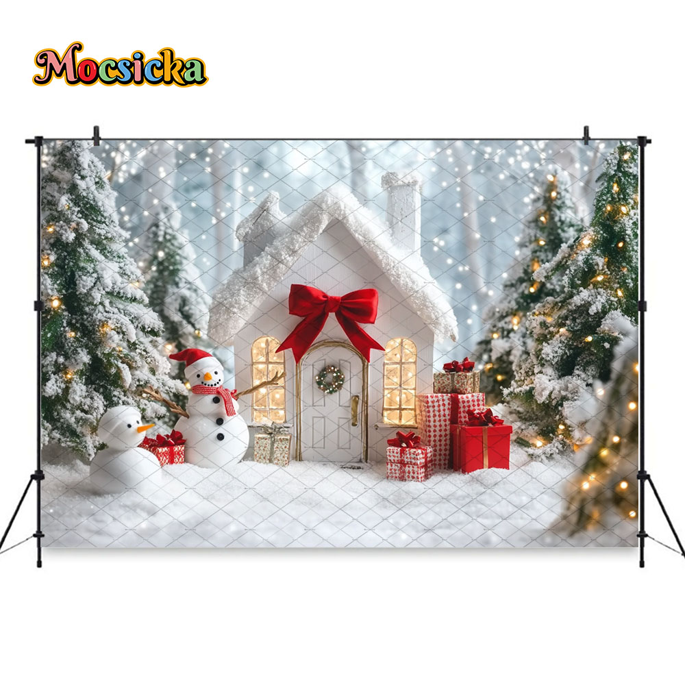Mocsicka White Christmas House - Photography Lighting White Background recension och pris