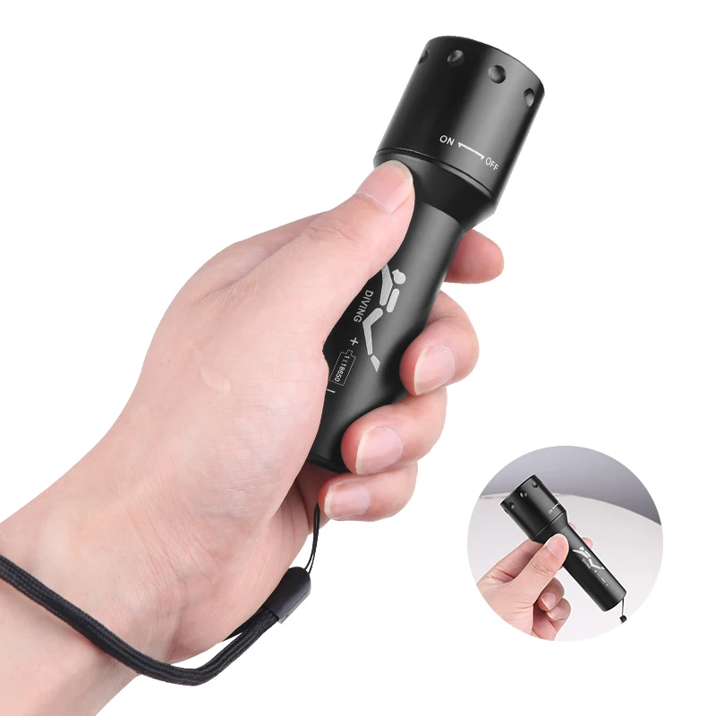 New T6 LED Diving Torch Long-R - Photography Lighting recension och pris