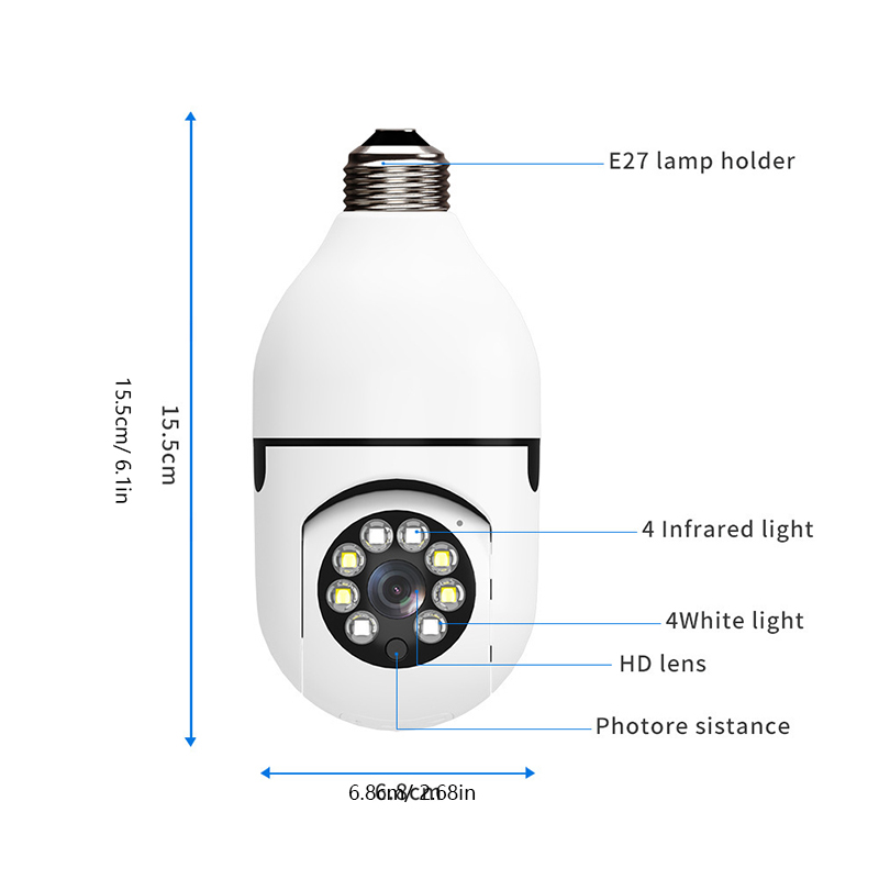 Lamp Bulb Camera 360° Swivelli - Photography Lighting Portrait recension och pris