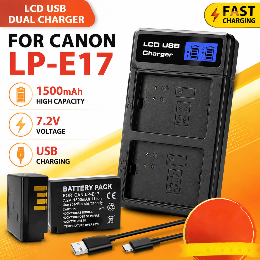 Dual Charger Set for LP-E17 Ba - Nikon Camera D3500 recension och pris